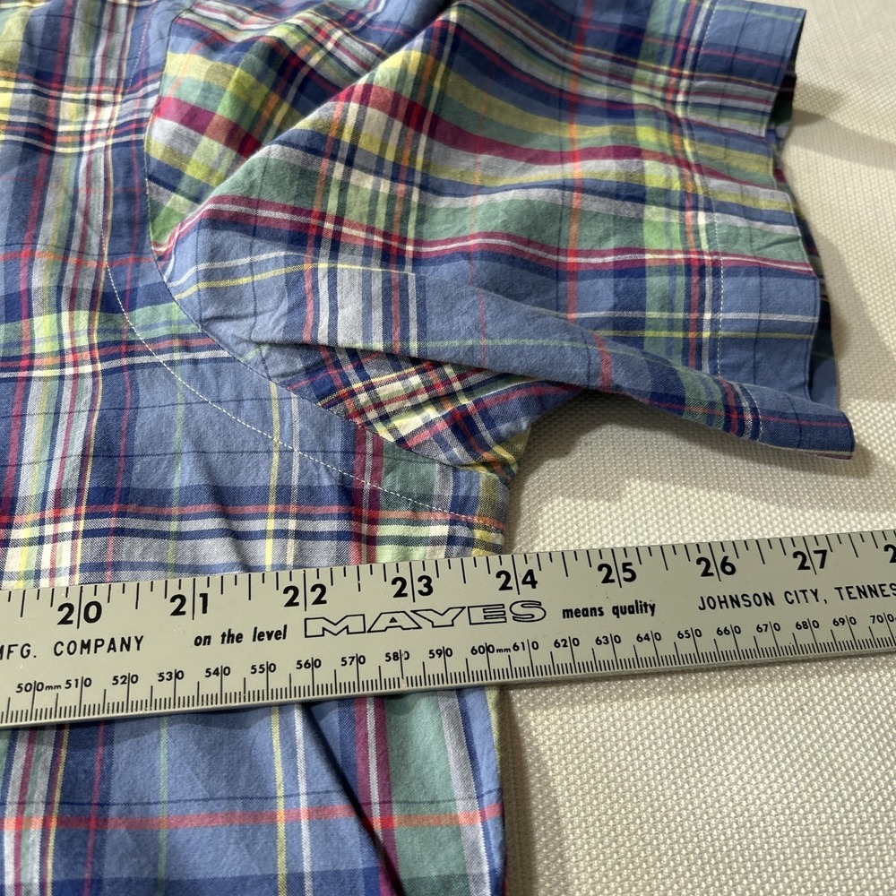 Polo Ralph Lauren Shirt Mens Sz L Madras Plaid Short Sleeve Button Multicolor - Picture 4 of 8